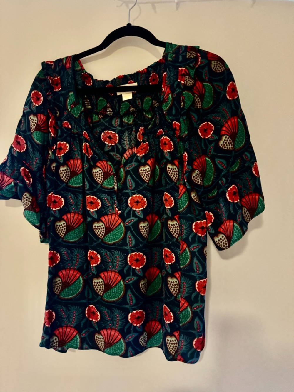 Maeve short sleeve peasant style blouse - Medium